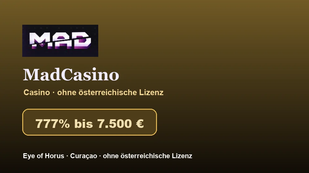 Screenshot von MadCasino Casino