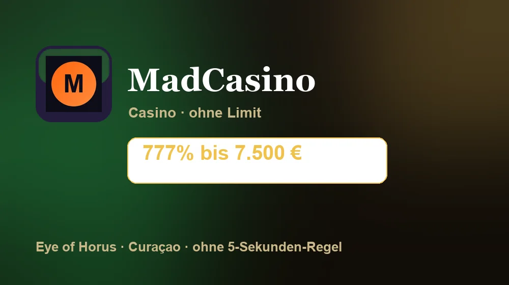 Screenshot von MadCasino Casino